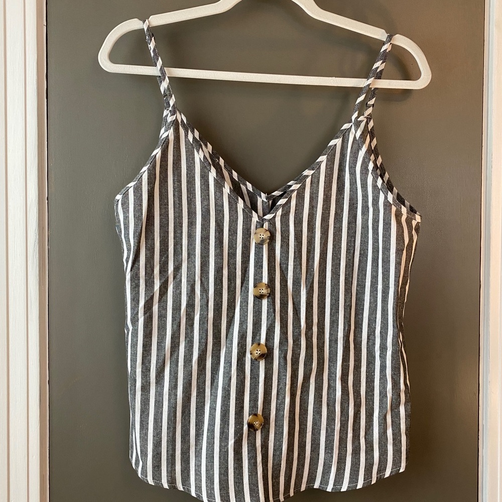 Striped Linen Tank Top